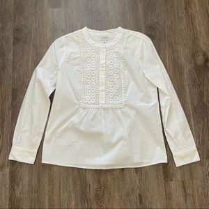J.Crew Women’s White Business Casual Blouse Size XS NWT